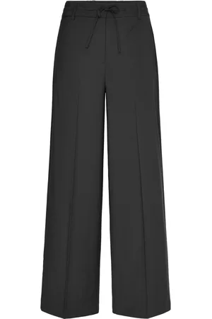 Levete Room Lr-Irmelin Bottoms Trousers Wide Leg Black