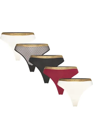 Tommy Hilfiger 5 Pack Thong Gifting Stringit Alusvaatteet Black