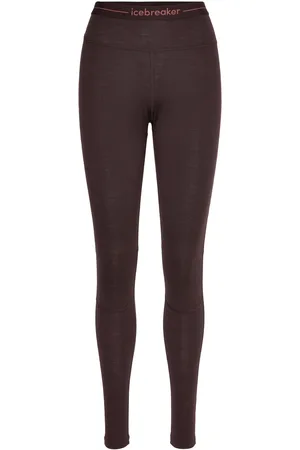 Icebreaker W Z Knit 260 Leggings Bottoms Base Layer Bottoms Brown