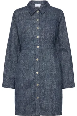 Noella Benita Ls Dress Lyhyt Mekko Blue