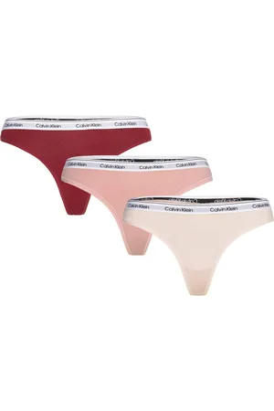 Calvin Klein Thong 3Pk Stringit Alusvaatteet Pink