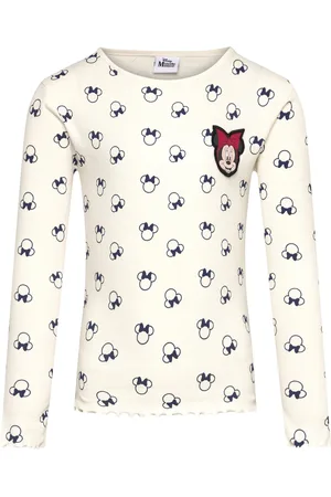 Minnie Tshirt Tops T-shirts Long-sleeved T-shirts Cream