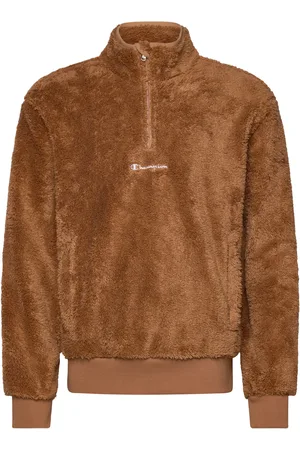 Champion Half Zip Top Tops Sweat-shirts & Hoodies Sweat-shirts Brown