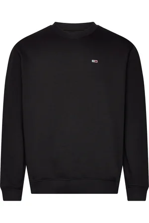 Tommy Hilfiger Tjm Reg S Flag Crew Tops T-shirts Long-sleeved Black