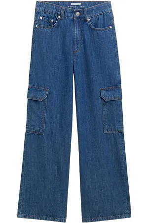 TOM TAILOR Wide Leg Cargo Denim Pants Bottoms Jeans Wide Jeans Blue