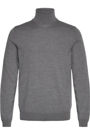 HUGO BOSS San Thomas-M Designers Knitwear Turtlenecks Grey