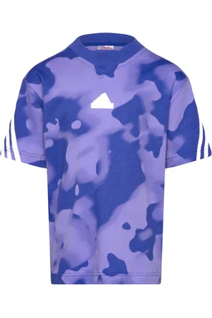adidas J Fi Aop T Tops T-shirts Short-sleeved Blue