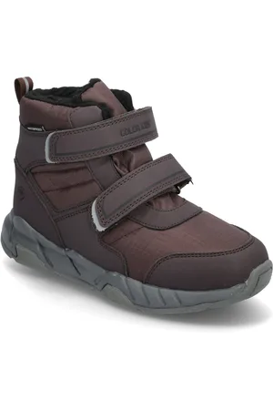 Color Kids Boots W. Velcro, Wp Talvikengät Tarroilla Brown