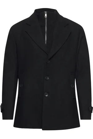 Bruun & Stengade Bs Kodiak Regular Fit Coat Villakangastakki Pitkä Takki Black