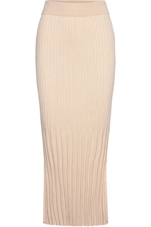 A-View Felicity Knit Skirt Skirts Knee-length & Midi Skirts Cream