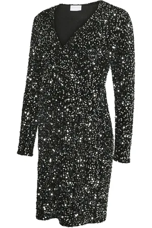 Mama;licious Mlsassy Ls Jrs Abk Dress Dresses Party Dresses Black
