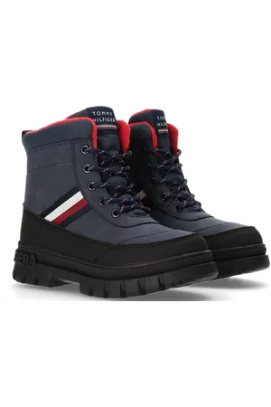 Tommy Hilfiger Faux Fur Ankle Boots Nauhalliset Talvikengät Blue