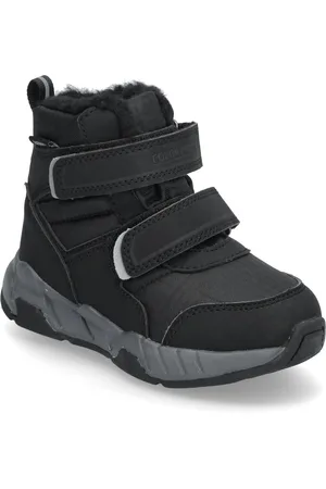Color Kids Boots W. Velcro, Wp Talvikengät Tarroilla Black
