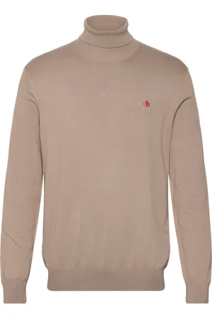Scotch&Soda Turtleneck Viscose Sweater Tops Knitwear Turtlenecks Beige