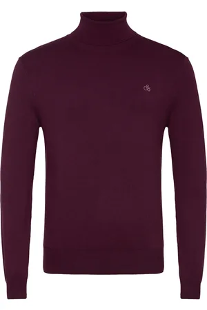 Scotch&Soda Turtleneck Viscose Sweater Tops Knitwear Turtlenecks Burgundy
