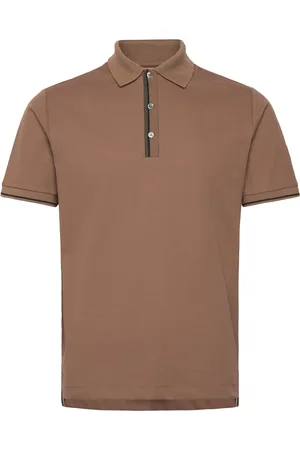MOS MOSH Gallery Mmgharvey Polo Ss Tee Tops Polos Short-sleeved Brown