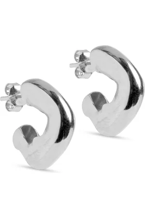 Enamel Gianna Hoops Accessories Jewellery Earrings Hoops Silver