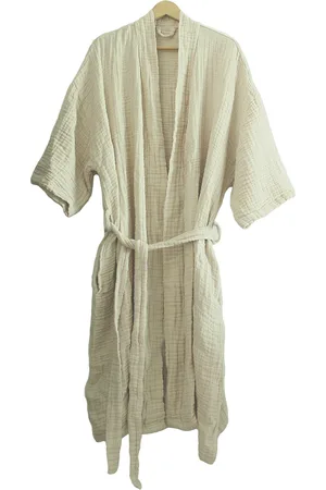 The Organic Company Fine Bathrobe Home Textiles Bathroom Textiles Robes Cream