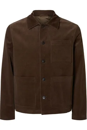 SELECTED Slhreg-Cole Cord Hybrid Blz Ohut Takki Brown