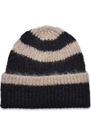 Lindex Beanie Stripe Accessories Headwear Beanies Black