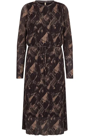 soyaconcept Sc-Iliane Polvipituinen Mekko Brown