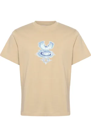Weekday Boxy Graphic Printed T-Shirt Tops T-shirts Short-sleeved Beige