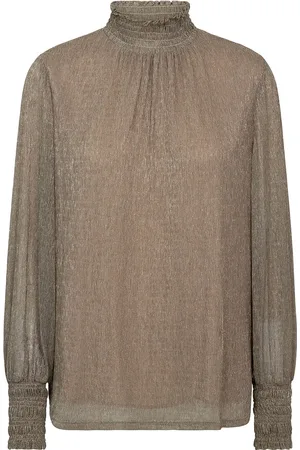 Mos Mosh Mmximena Glam Ls Blouse Tops Blouses Long-sleeved Beige