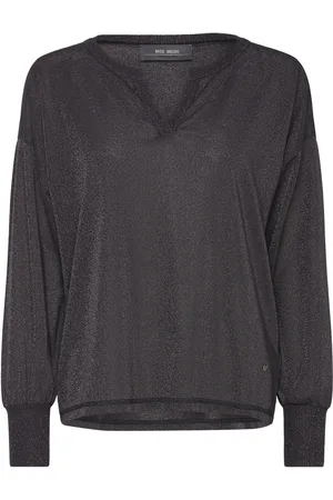 Mos Mosh Mmkilana Ls Blouse Tops Blouses Long-sleeved Grey