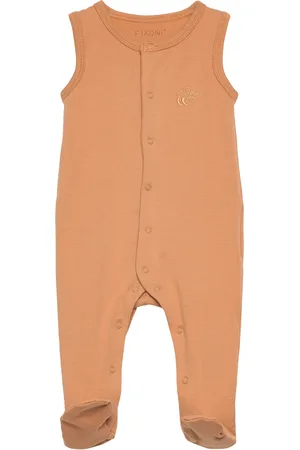 FIXONI Romper W.feet - Solid Bodies Sleeveless Bodies Orange