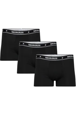 Morris Boxer Brief 3-Pack Black Bokserit Black