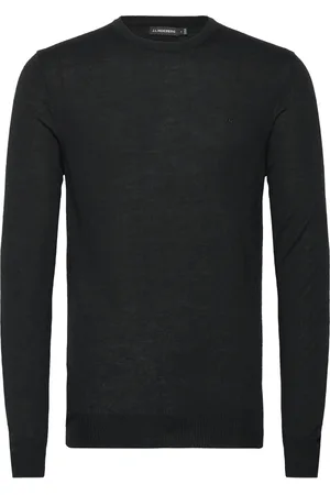 J Lindeberg M Merino Blend C-Neck Sweater Tops Knitwear Round Necks Black