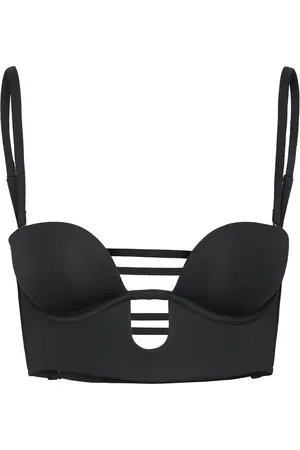 Etam Multiway Solution - Light Padded Bustier U Lingerie Bras & Tops Push Up Bras Black