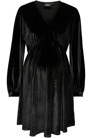 ONLY Olmesme Life Ls Velour Dnm Dress Lyhyt Mekko Black