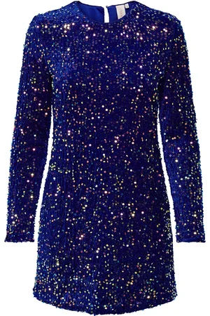 ONLY Onlanika Sequin Ls Dress Wvn Lyhyt Mekko Navy