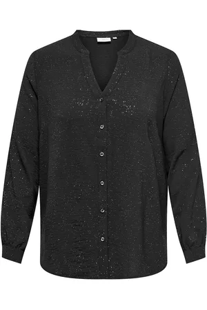 ONLY Carjosee Metta Life L/S V-Neck Shirt Wvn Tops Shirts Long-sleeved Black