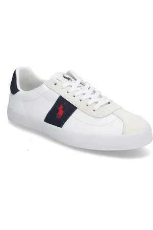 Ralph Lauren Court Vulc Leather-Suede Sneaker Matalavartiset Sneakerit Tennarit White