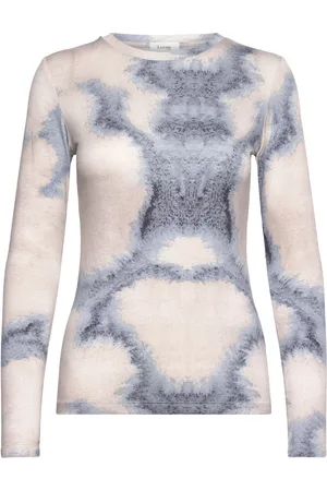 Levete Room Lr-Indigo Tops T-shirts & Tops Long-sleeved Cream