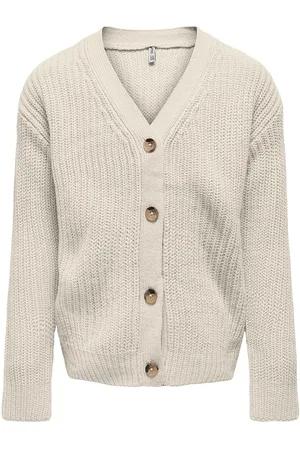 ONLY Kogcelia L/S Boxy Cardigan Knt Tops Knitwear Cardigans Beige