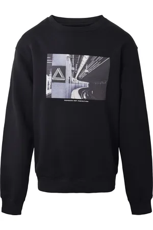 Hound Crew Neck W/Print Tops Sweat-shirts & Hoodies Sweat-shirts Black