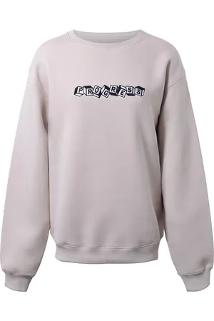Hound Crew Neck W/Print Tops Sweat-shirts & Hoodies Sweat-shirts Beige
