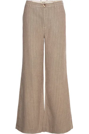 Mos Mosh Mmmaddie Enya Pant Bottoms Trousers Straight Leg Beige