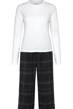 Calvin Klein L/S Tee & Pant Sleep Set Pyjama White
