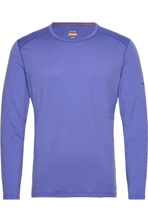 Icebreaker M 200 Oasis Ls Crewe Sport Base Layer Tops Blue