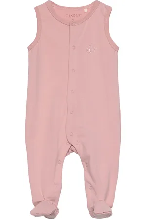 FIXONI Romper W.feet - Solid Bodies Sleeveless Bodies Pink