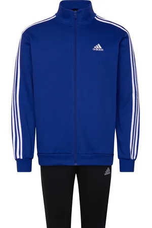 adidas Sportswear Basic 3 Stripes Fleece Tracksuit Sport Sport Clothing Sport Sweat-shirts & Hoodies Sport Tracksuits-sets Blue