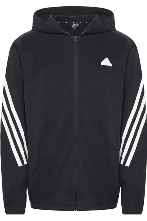 adidas Future Icons 3 Stripes Polar Fleece Full-Zip Hoodie Sport Men Sport Clothing Sport Sweat-shirts & Hoodies Sport Hoodies Black