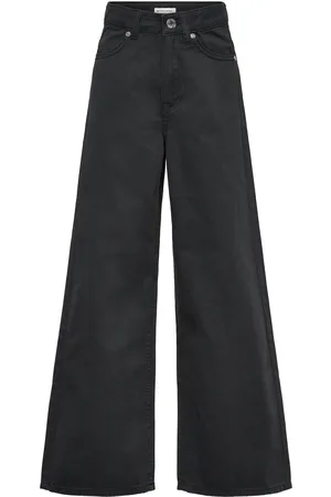 TOM TAILOR Wide Leg Pant Bottoms Jeans Wide Jeans Black