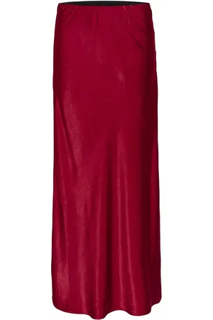 My Essential Wardrobe Estellemw Long Skirt Skirts Maxi Skirts Burgundy