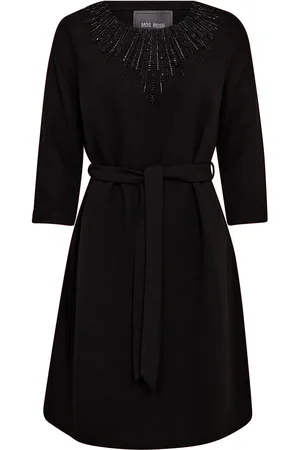 Mos Mosh Mmzeylin 3/4 Dress Polvipituinen Mekko Black