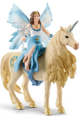 Schleich Eyela Riding On Golden Unicorn Toys Playsets & Action Figures Animals Multi/patterned